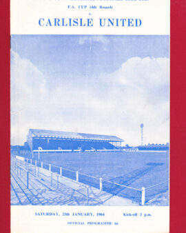 Bedford Town v Carlisle United 1964 – Official Programme FAC