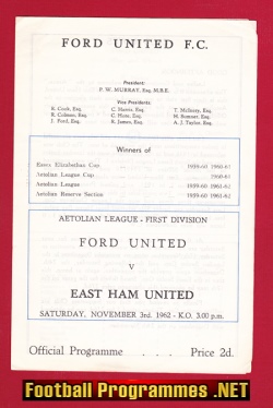 Ford United v East Ham United 1962 – Aetolian League