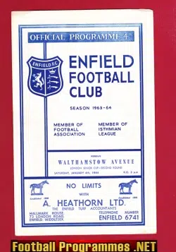 Enfield v Walthamstow Avenue 1964