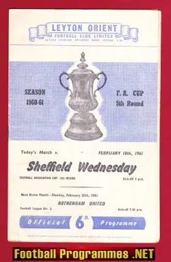 Leyton Orient v Sheffield Wednesday 1961 – FA Cup