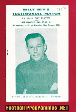 Billy Bly Testimonial Benefit Match Hull City 1961