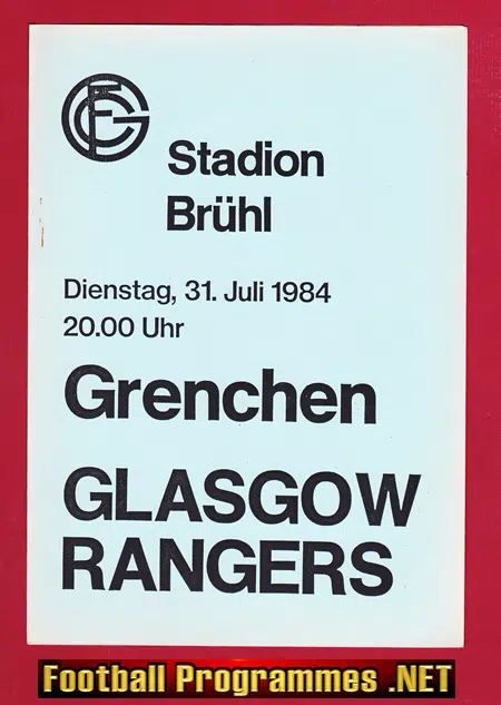 Grenchen v Glasgow Rangers 1984 – Switzerland