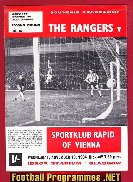 Glasgow Rangers v Rapid Vienna 1964 – European Cup Ibrox