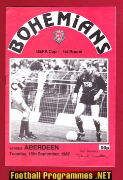 Bohemian v Aberdeen 1987 – UEFA Cup Ireland