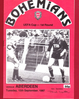 Bohemian v Aberdeen 1987 – UEFA Cup Ireland