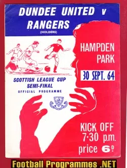 Dundee United v Glasgow Rangers 1964 - Scotland Cup Semi Final