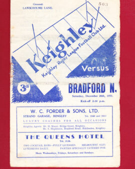 Keighley Rugby v Bradford Northern 1953