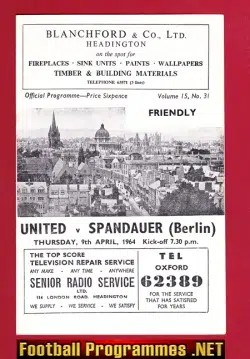 Oxford United v Spandauer Sport Verein 1964 – Berlin Germany