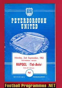 Peterborough United v Hapoel 1963 – Tel Aviv Israel Jewish Team