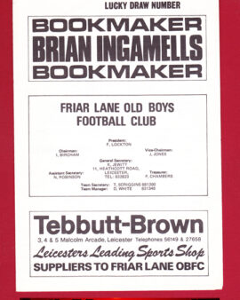Friar Lane Old Boys v South Shields 1976 – FA Vase Knighton Lane