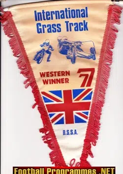 International Grass Track Western Winner Speedway Pennant 1977