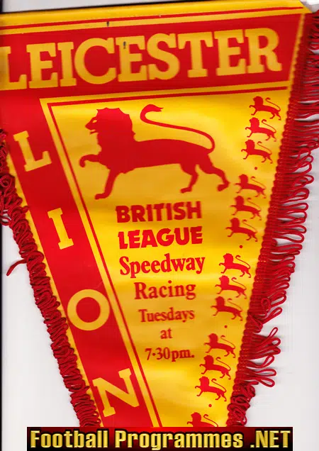 Leicester Speedway Pennant Flag British League Racing 1970's