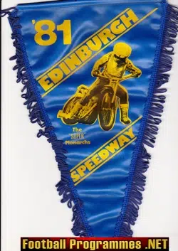 Edinburgh Speedway Pennant Flag The Super Monarchs 1981