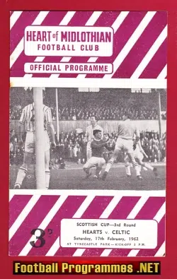 Heart Of Midlothian v Glasgow Celtic 1962
