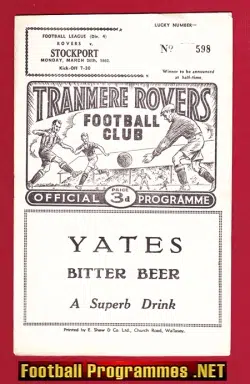 Tranmere Rovers v Stockport County 1962