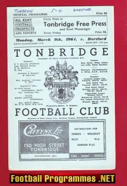 Tonbridge v Dartford 1964