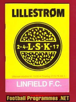 Lillestrom v Linfield 1978 - Norway