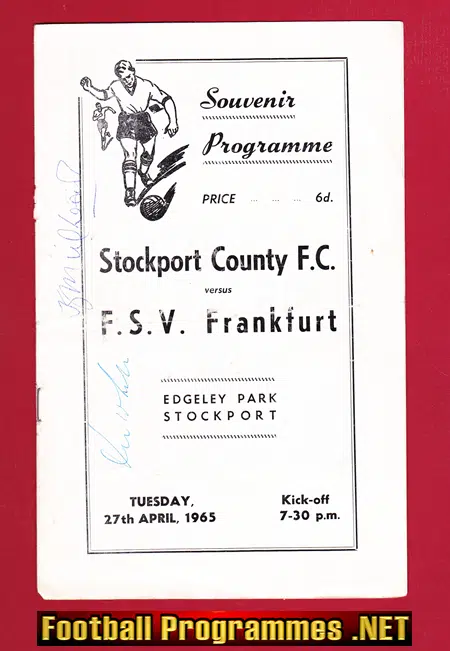 Stockport County v FSV Frankfurt 1965 - Germany Team - Signed