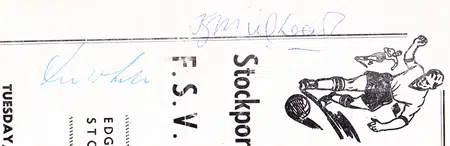 Stockport County v FSV Frankfurt 1965 - Germany Team - Signed