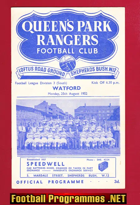 Queens Park Rangers v Watford 1952