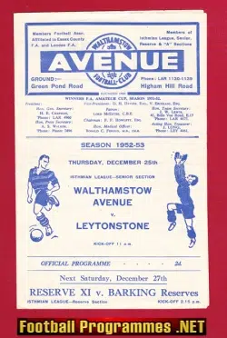Walthamstow Avenue v Leytonstone 1952