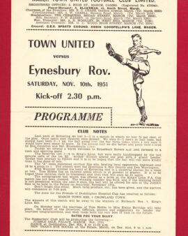 March Town United v Eynesbury Rovers 1951
