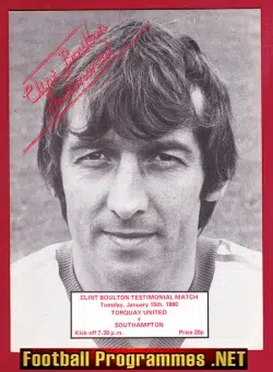 Clint Boulton Testimonial Benefit Match Torquay United 1980