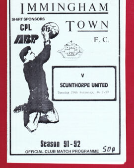 Immingham Town v Scunthorpe United 1992