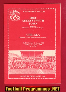 Aberystwyth Town v Chelsea 1984 – Friendly Match
