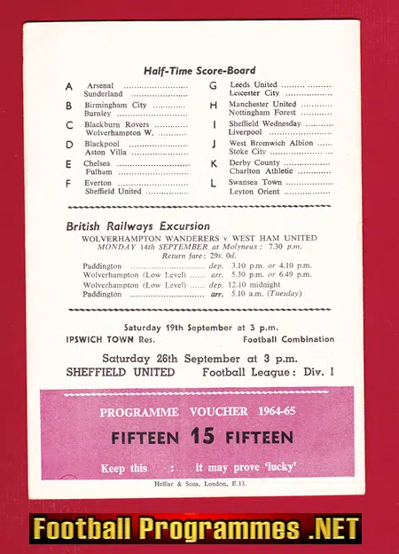 West Ham United v Tottenham 1964