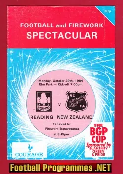 Reading v New Zealand 1984 - Football + Fireworks + George Best