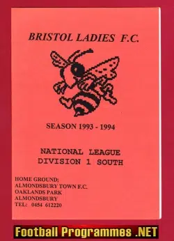 Bristol Ladies v Town And County 1993 - Womens Football