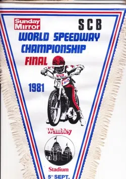 World Championship Final Speedway Pennant 1981 Wembley