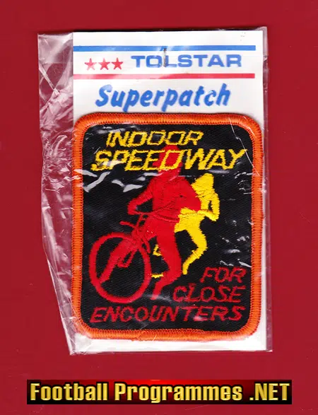 Indoor Speedway Tolstar Sew On Patch Badge 1980s