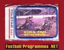 World Final Gothenburg Speedway Tolstar Sew On Patch Badge