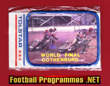 World Final Gothenburg Speedway Tolstar Sew On Patch Badge