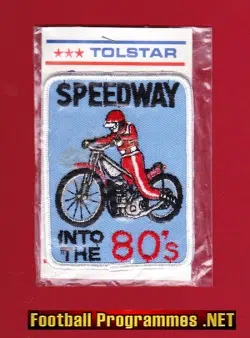 Speedway into the 80's Tolstar Sew On Patch Badge 1980s