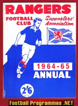 Glasgow Rangers Football Club Yearbook Handbook 1964 - 1965