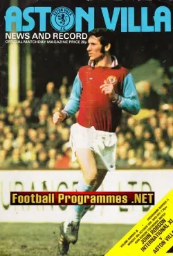 John Robson Testimonial Benefit Game Aston Villa 1978