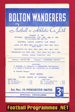 Bolton Wanderers v Manchester United 1956