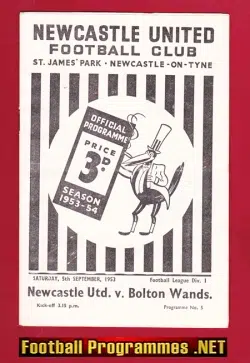 Newcastle United v Bolton Wanderers 1953
