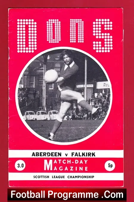 Aberdeen v Falkirk 1972 – Multi Autographed SIGNED