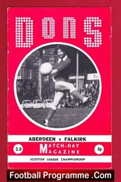 Aberdeen v Falkirk 1972 – Multi Autographed SIGNED