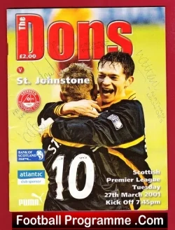 Aberdeen v St Johnstone 2001 – Multi Autographed Signed