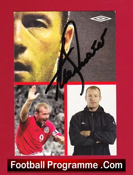 Alan Shearer Signed Autograph Dunlop XAI Card