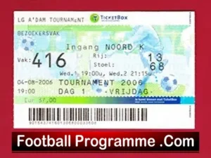 Amsterdam Tournament v Manchester United 2006 – Ticket – Day 1