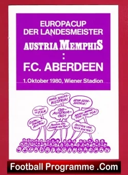 Austria Memphis v Aberdeen 1980 – Vienna