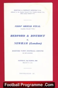 Bedford & District v Newham 1968 – Schoolboys Shield Cup Final