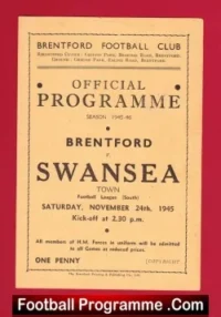Brentford v Swansea Town 1945