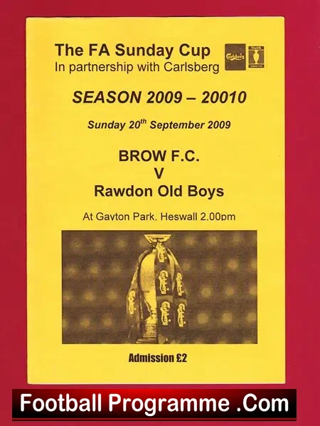Brow v Rawdon Old Boys 2009 – Sunday Cup